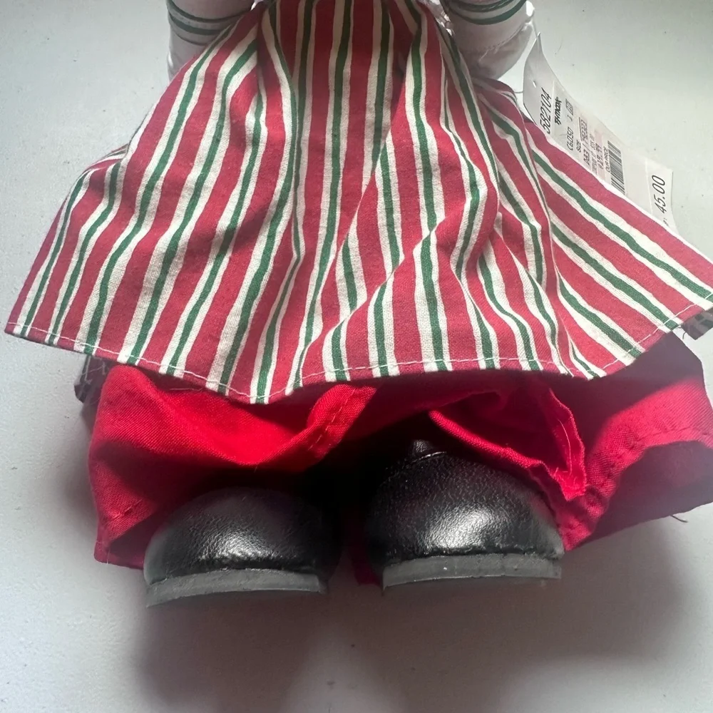 Annalee Red and Green Striped Doll‎ Mrs Clause Cookies